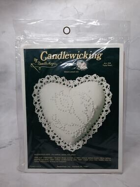 Vintage Candlewicking by NeedleMagic Kit Tulip Heart Pin Cushion Sachet